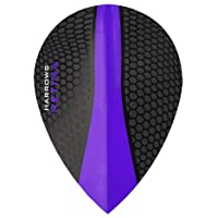 Plumas para dardos Harrows Retina de tipo pera- 100 micras- muy resistentes- color morado- 15 unidades
